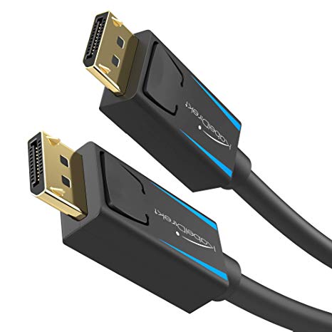 KabelDirekt - 8K DisplayPort (DP to DP) cable - 1.5m - (32.4 Gbit/s, UHD resolution 8K/60 Hz or 4 K/120 Hz, supports HBR3, DSC 1.2, HDR 10, connector with locking)