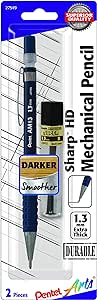 Pentel Arts Sharp HD Mechanical Pencil (1.3mm), Dark Blue Barrel, (1) Super Hi-Polymer Lead Refill (AM13PABP)