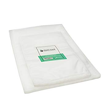 Nutri-Lock Vacuum Sealer Bags. (100 Bags) 50 Gallon and 50 Quart Bags. Commercial Grade Food Sealer Bags for FoodSaver, Sous Vide