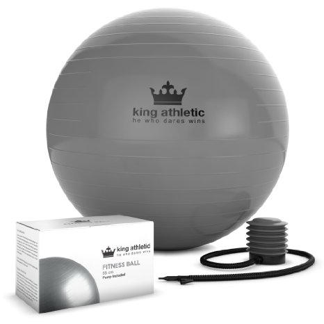 Fitness Ball  Stability Balance Ball With Pump  Swiss Exercise Balls best for Yoga Pilates Ab and Core Workouts  Anti-Burst Premium Quality  100 Money Back Guarantee and a Lifetime Warranty