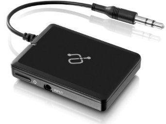 Aluratek AIS01F I-Stream DockFree Bluetooth Audio Receiver with RCA Cables Included - Black