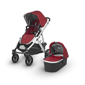 2018 UPPAbaby Vista Stroller -Denny (Red/Silver/Black Leather)