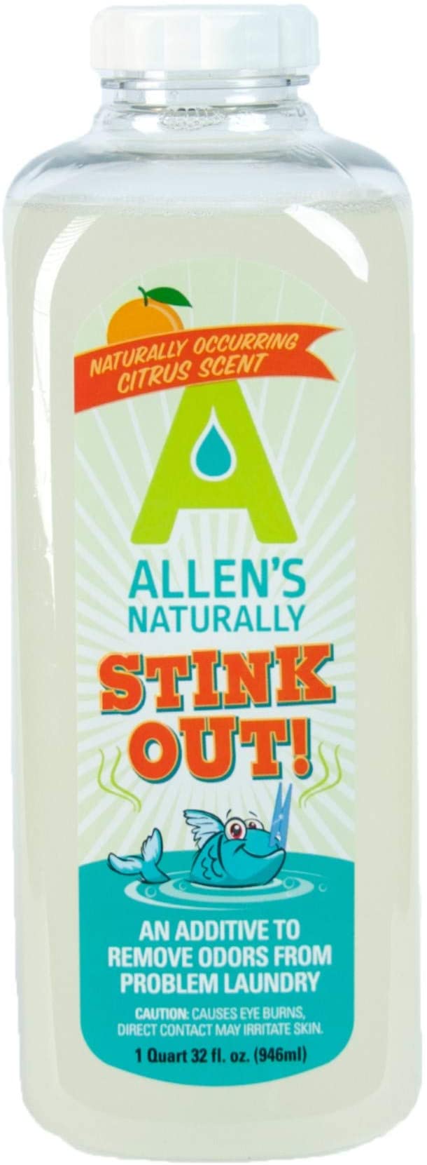 Allen's Naturally Stink Out Natural Stain Odor Remover, Safely Removes Stains & Odors for Diapers, Carpets, Towels, Bedding, Sportswear. for MCS (Multiple Chemical Sensitivity) 32 Ounces