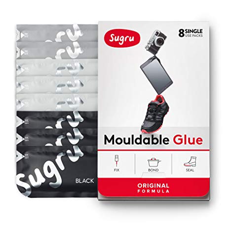 Sugru Mouldable Glue - Original Formula - Black, White & Grey 8-Pack