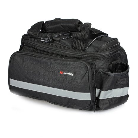 Mountain Bicycle Pannier Saddle Rear Rack Seat Expandable Travel Bag