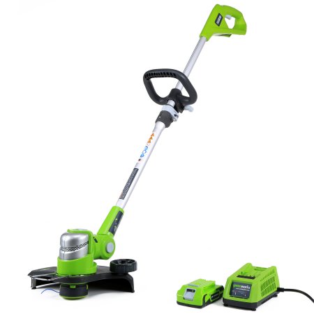 GreenWorks 21342 G-24 24V 12-Inch Cordless String Trimmer, 2AH Battery and Charger Included