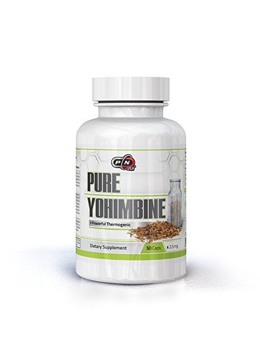 Pure Nutrition USA Pure Yohimbine HCl 2.5 mg Powerful Thermogenic Fat Burning Weight Loss Dietary Sports Supplement (50 Caps)
