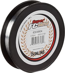 Sunline Super FC Sniper Fluorocarbon Fishing Line (Natural Clear, 6-Pounds/200-Yards)