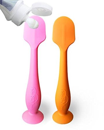 Baby Bum Brush Diaper Cream Applicator 2-Pack Orange and Pink
