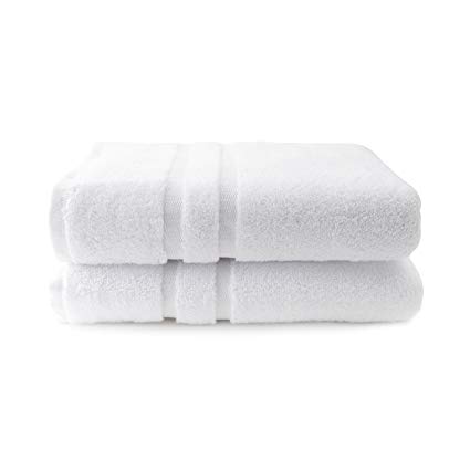 Silentnight Bath Towels, White, Set of 2