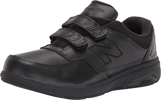 New Balance mens 813 V1 Hook and Loop Walking Shoe, Black, 10 US