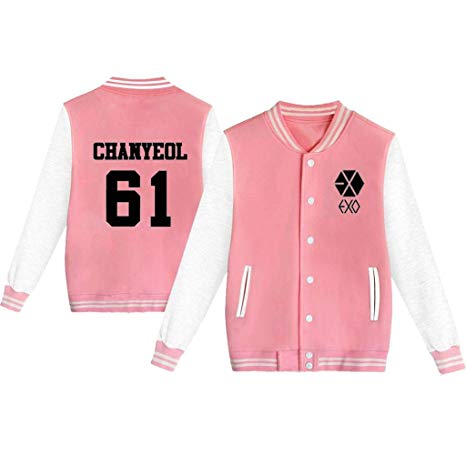 Kpop EXO EXO-M EXO-K Varsity Baseball Jacket Overcoat