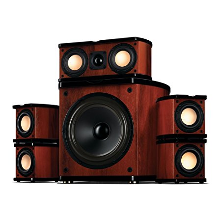 Swans - M20-5.1 - Powered 5.1 Bookshelf Speakers - Wooden cabinet - 8" subwoofer, Powerful Bass - Game Home Theater System - Remote Control