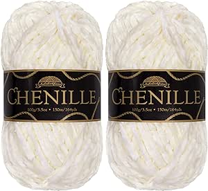 JubileeYarn Chenille Yarn - Worsted Weight - 100g/Skein - Zen - 2 Skeins