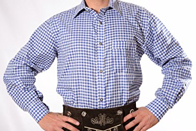 Lederhosen Shirt, Trachten Shirt, Oktoberfest Shirt, Bavarian Shirt blue