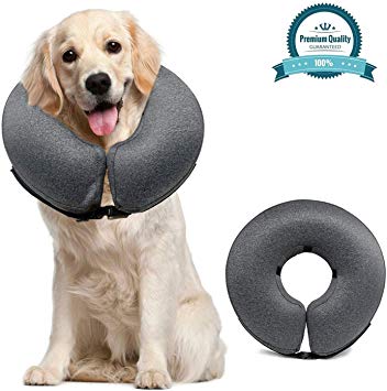 MIDOG Pet Inflatable Collar for After Surgery,Soft Protective Recovery Collar Cone for Dogs and Cats to Prevent Pets from Touching Stitches, Wounds and Rashes
