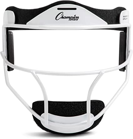 Champion Sports Fielder's Face Mask Softball Fielder's Face Mask, White, Youth