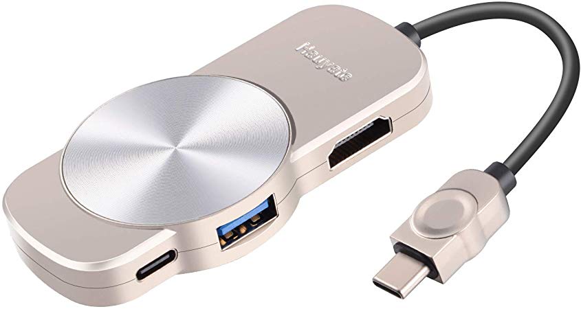 USB C Hub,5 in 1 Multi Port Charger Dock,USB C Adapter Type C to HDMI 4K with 3 USB 3.0 Ports,USB-C Power Delivery for MacBook/Pro, Dell XPS, HP Spectre,Lenovo,Chromebook,Other USB C Laptops (Silver)