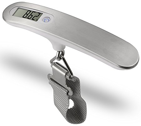 BalanceFrom High Accuracy Stainless Digital Luggage Postal Scale, 110 lb Capacity