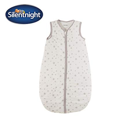 Silentnight Safe Nights 2.5 Tog Baby Sleep Bag - 0-6 Months - Grey Star