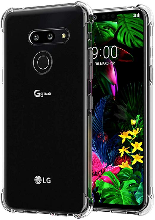 [2-Pack] LG G8 ThinQ Case/LG G8 Case, SPARIN LG G8 ThinQ Case with Camera Protection/Scratch Resistant/Shock Absorption/Flexible Soft TPU, Crystal Clear, 6.1 inch