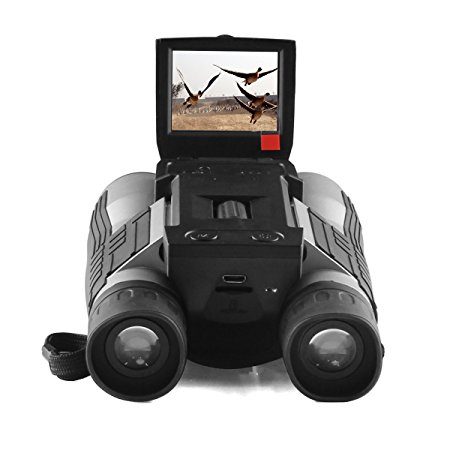 Gemtune ST-608 12*32 Digital Camera Binocular with 2'' LCD Display, Photo Video Shooting for trail/bird watching/surveilliance/concert/hunting