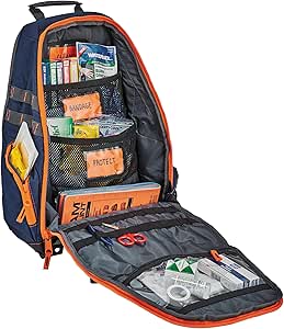 Ergodyne Arsenal 5244 Responder Backpack, with Class A First Aid Kit Supplies Included, Orange