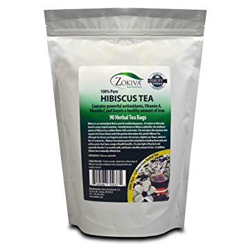 Hibiscus Tea Bags 90 premium bags 100% Pure bursting with all-natural antioxidants
