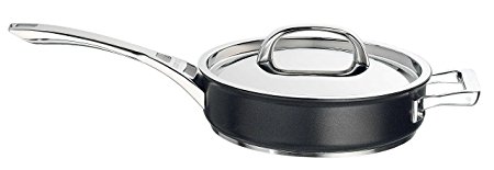 Circulon Infinite Hard Anodised 24 cm Saute Pan with Steel Lid - Black