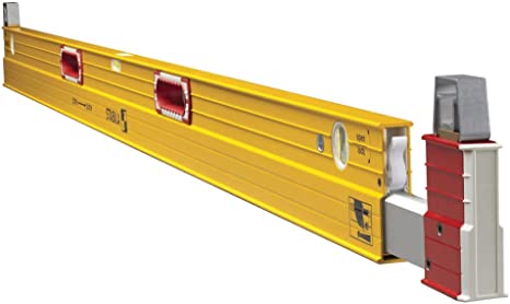 Stabila 35610 Type 106T Extendable Plate Level 6-10 Feet with Removable Standoffs The Extra Long Spirit Level For Accurate Measurements Across Irregularities and Laths