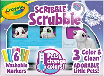 Crayola Scribble Scrubbie Pets Arctic Snow Explorer, Color & Wash Creative Toy, Gift for Kids, Age 3, 4, 5, 6