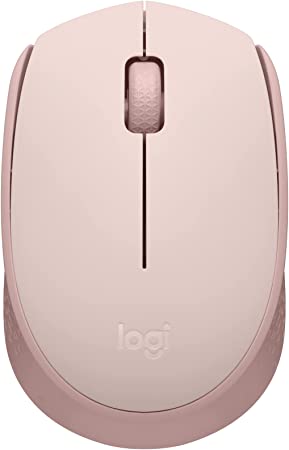 Logitech M170 Wireless Mouse for PC, Mac, Laptop, 2.4 GHz with USB Mini Receiver, Optical Tracking, 12-Months Battery Life, Ambidextrous - Rose