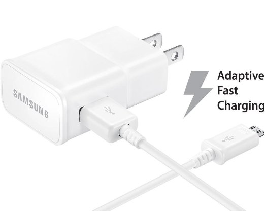 OEM Authentic Samsung 2 Amp Fast Charging Adapter OEM Samsung 5 foot Micro USB 2.0 Data Charging Cable for Galaxy Note 4 S6 S6 Edge EP-TA20JWE ECBDU4EWE - NEW in Retail Packaging