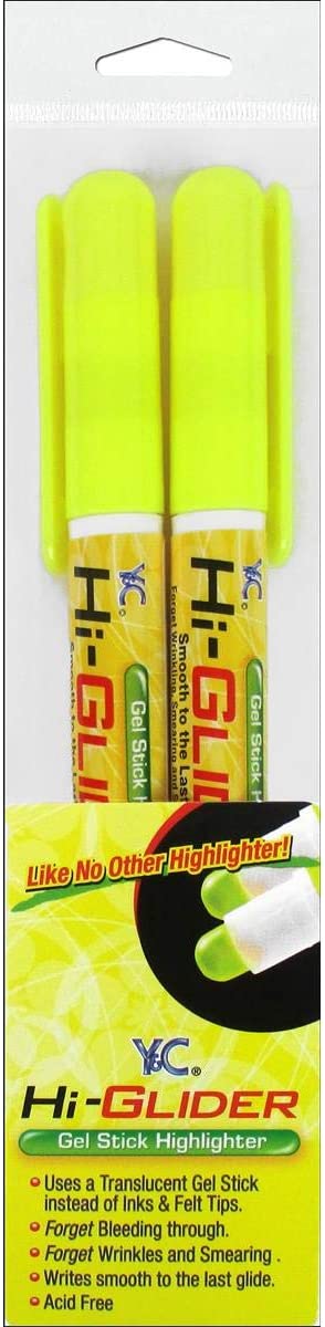 Y&C Hi-Glider Highlighter Yellow 2pc