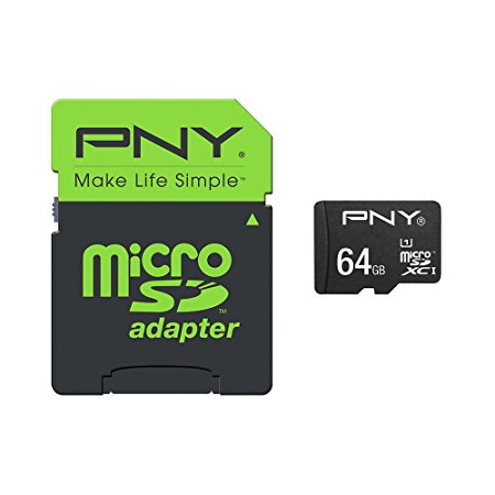 PNY High Performance MicroSDHC Memory Card 64 GB Class 10 UHS-1 U1