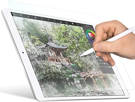 ELECOM Paper-Feel Screen Protector Designed for Drawing, Anti-Glare Scratch-Resistant Bubble-Free, Compatible with 10.5" iPad Pro 2017, iPad Air 2019 (TB-A19MFLAPLL-G)