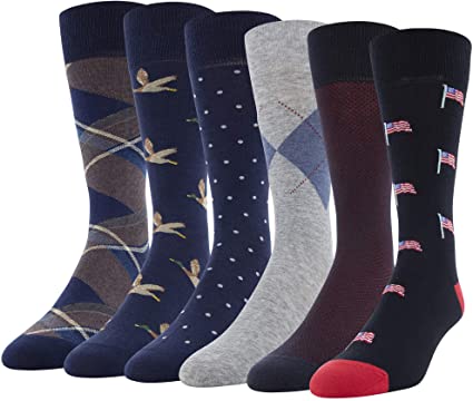 Gildan Men's Fashion Dress Crew Socks