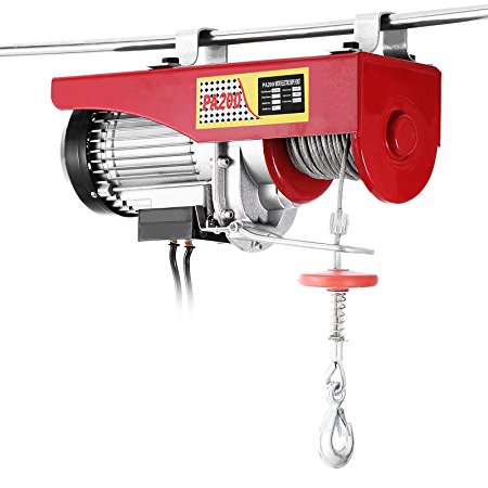 Popsport Electric Hoist 440LBS Electric Hoist Crane 110V 450W Lift Electric Hoist Crane Overhead Garage Winch with Remote Control Auto Lift (440LBS)