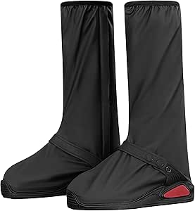 iCreek Waterproof Shoe Covers Reflective Rain Boot Foldable Non-Slip Protective Overshoes for Rainy Day, Hiking, Outdoor, Fishing