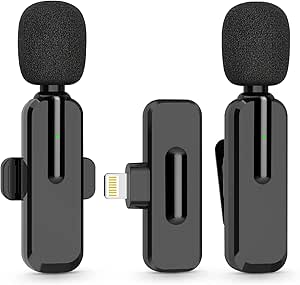 MAYBESTA Wireless Mini Microphone for iPhone iPad - Bluetooth Lavalier Lapel Phone Mic for Audio Video Recording - Content Creator Microphones for YouTube Tiktok Podcast Steaming Vlogging