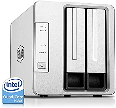 TerraMaster F2-422 10GbE NAS 2-Bay Network Storage Server Intel Quad-core CPU with Hardware Encryption (Diskless)