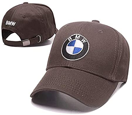 Wall Stickz Wesport Embroidered Logo Solid Color Adjustable Baseball Caps for Men and Women Travel Cap Racing Motor Hat Fit BMW(Gray)