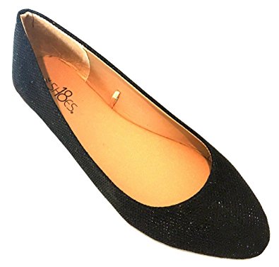 Shoes8teen Shoes 18 Womens Ballerina Ballet Flat Shoes Solids & Leopards…