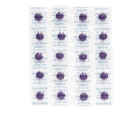 Plaqsearch Disclosing Tablets Set Of 40 Two Tone Chews Shows Plaque On Teeth