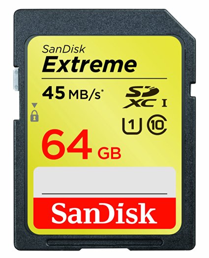 SanDisk Extreme 64GB SDXC UHS-1 Flash Memory Card Speed Up To 45MB/s- SDSDX-064G-X46 (Label May Change) [Old Version]