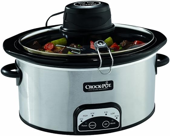 Crock-Pot 6.5 Qt Istir Auto-Stirring Slow Cooker, Stainless Steel