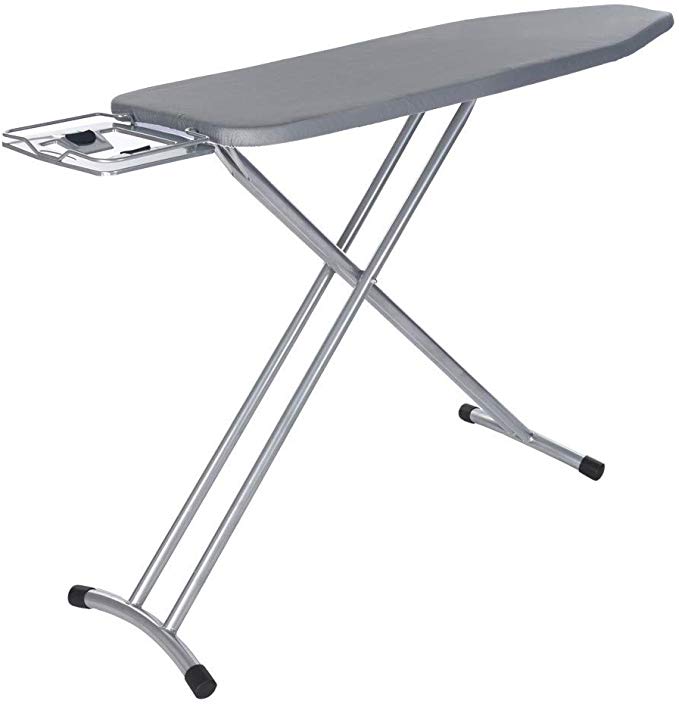 Basde Household Ironing Board, Professional Heavy Weight Ironing Board Extra Wide Top 4-Leg Large Ironing Board, Home Ironing Board 4 Leg Foldable Adjustable Board