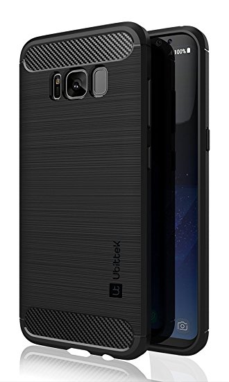 Samsung Galaxy S8 Plus Case, Ubittek Dynamic Stroked Line Pattern Trim Durable Anti-Slip TPU Ultra Thin Case For Samsung Galaxy S8 Plus (Black)