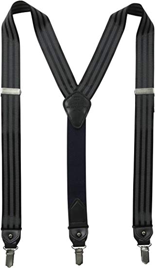 Tommy Hilfiger Men's Clips Suspenders - For Dress Tuxedo Pants with Y Back and Adjustable Straps