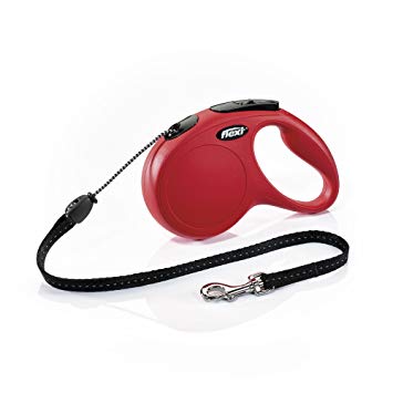 Flexi New Classic Retractable Dog Leash (Cord), 16 ft, Medium, Red